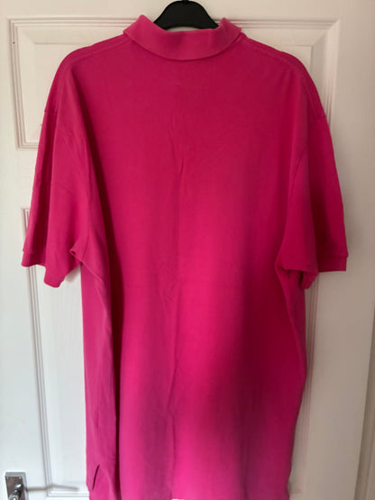 Men’s short sleeve pink Ralph Lauren polo. Size XL.