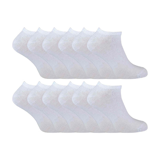Kids Soft Cotton Breathable Trainer Socks (Multipack Options)