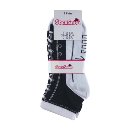 2 Pack Unisex Adult Cotton Socks That Look Like Shoes