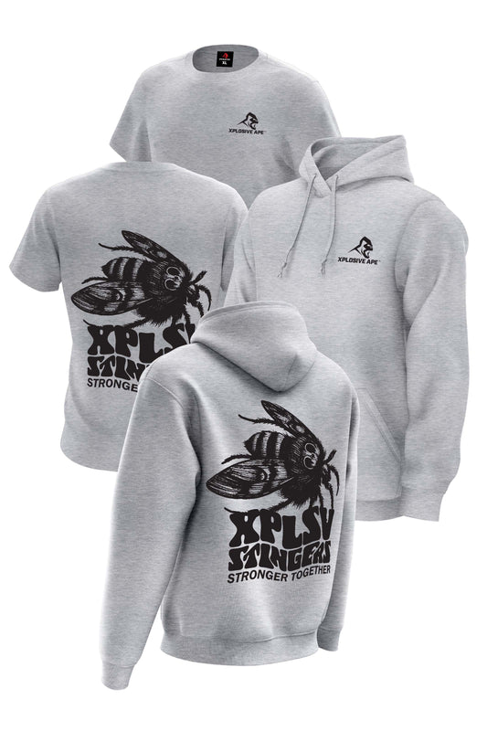 XAPE Stingers Hoodie & Tee Combo - Sports Grey Xplosive Ape