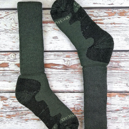 1 Pack Mens Extra Wide Knee High Merino Wool Hiking Socks