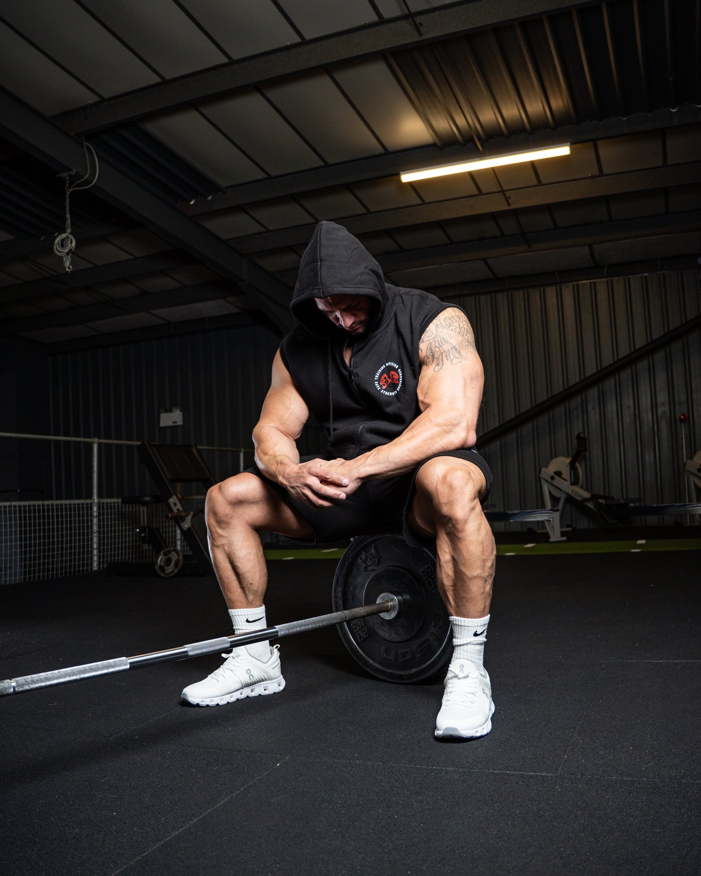 XAPE Training Division Sleeveless Hoodie - Black Xplosive Ape