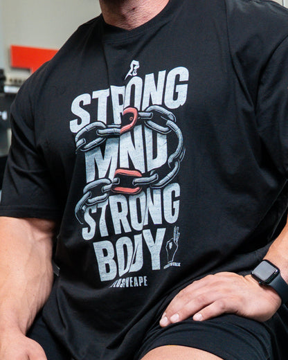 XAPE X AMC Strong Mind Strong Body Oversized Tee - Black Xplosive Ape