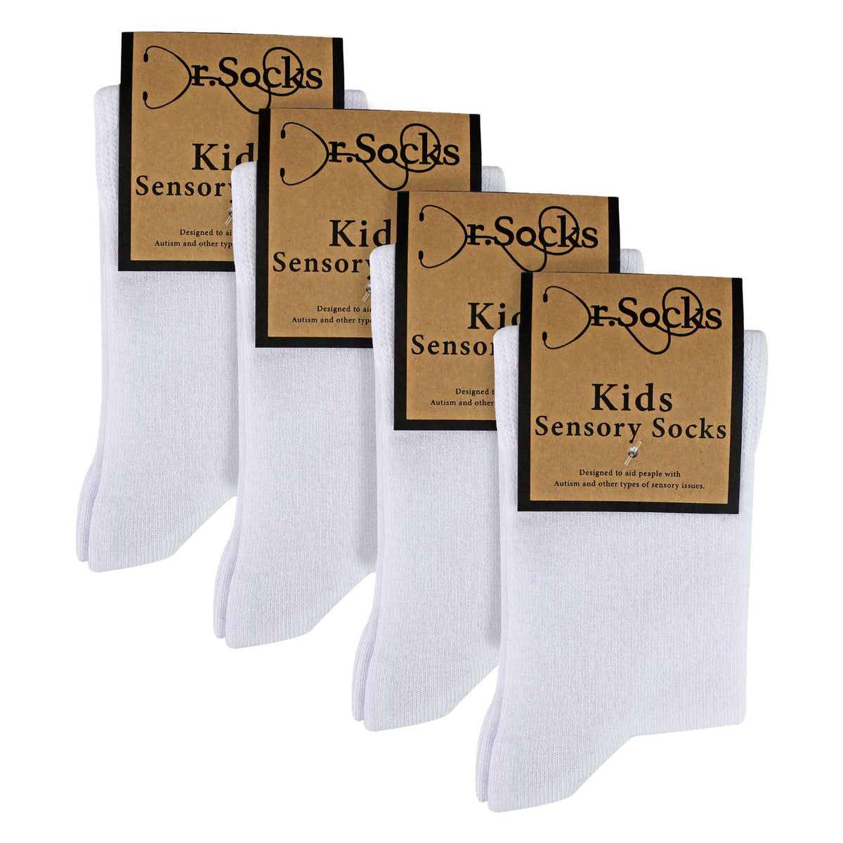 4 Pack Kids Boys Girls Bamboo Sensory Socks Soft Breathable Comfort Fit