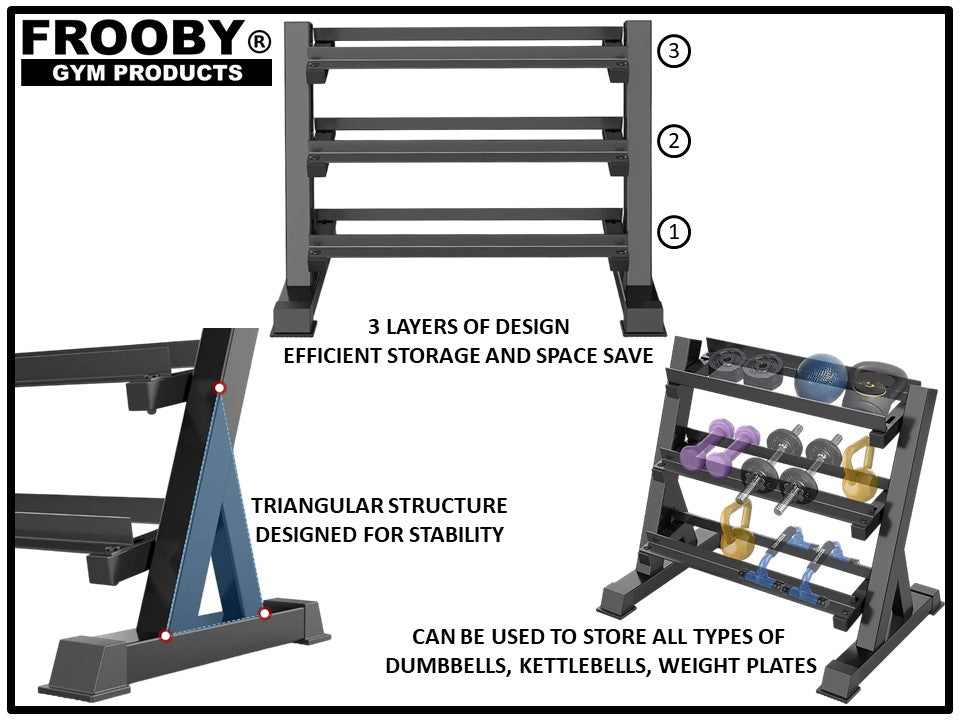 3 Tier Dumbbell Rack FROOBY