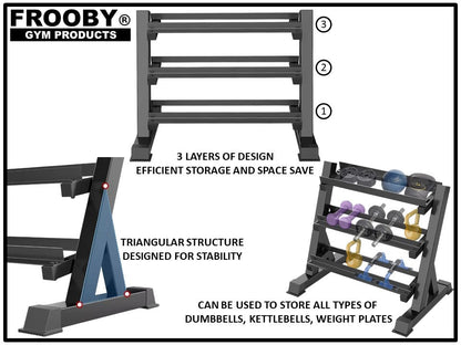3 Tier Dumbbell Rack FROOBY