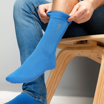 5 Pack Mens Bamboo Patterned Socks - Soft Breathable Stylish Everyday Comfort