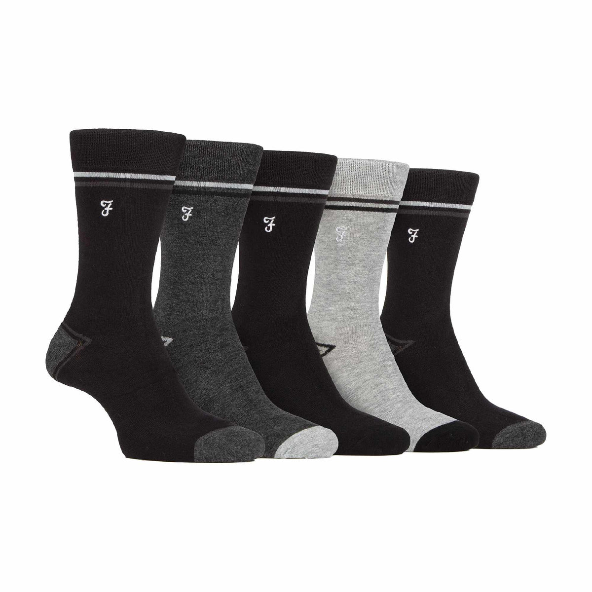5 Pack Mens Bamboo Bright Striped Patterned Socks