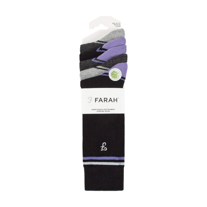 5 Pack Mens Bamboo Bright Striped Patterned Socks