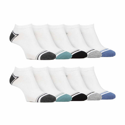 10 Pack Mens Breathable Bamboo Plain Trainer Socks