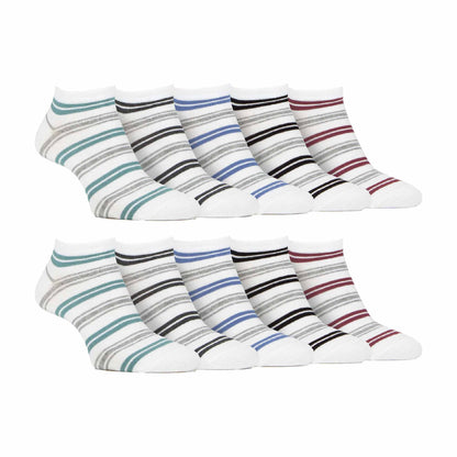 10 Pack Mens Breathable Bamboo Plain Trainer Socks