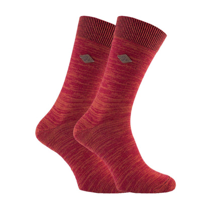 2 Pack Mens Bright Colour Luxury Cotton Casual Crew Socks