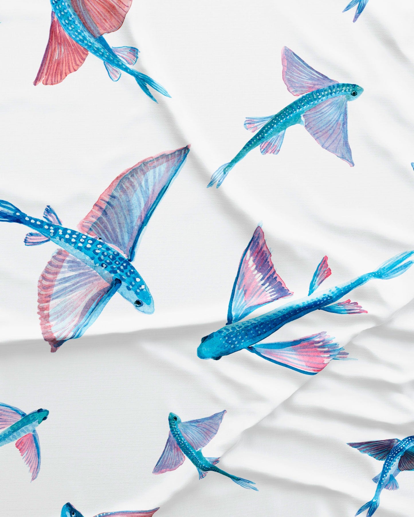 Womens Short Pyjamas - Flying Fish White