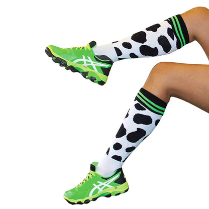1 Pack Adults & Kids Knee High Fun Patterned Hockey Socks - Blue Pineapples