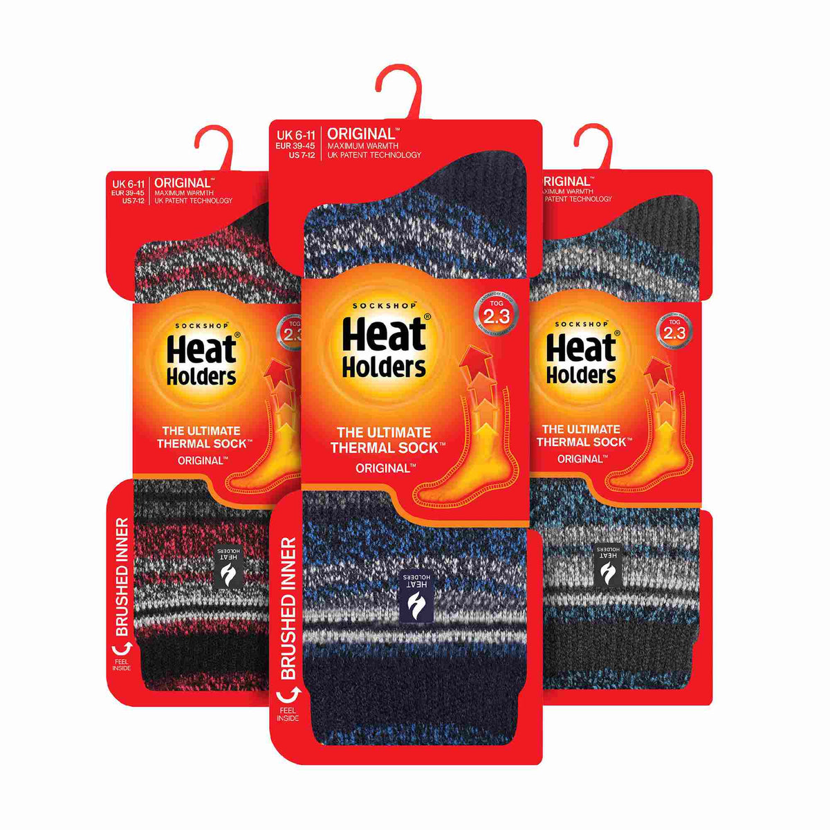 3 Pack Mens Insulated Thermal Socks for Winter