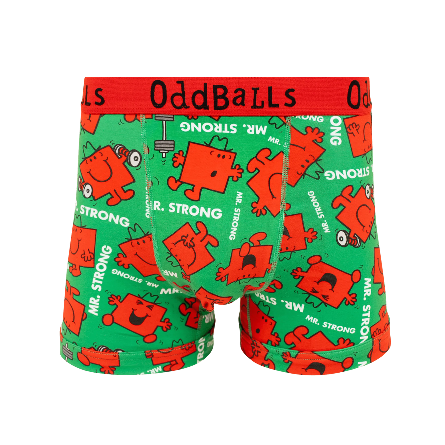 OddBalls Mr Strong - Mr Men - Mens Cotton Boxer Shorts
