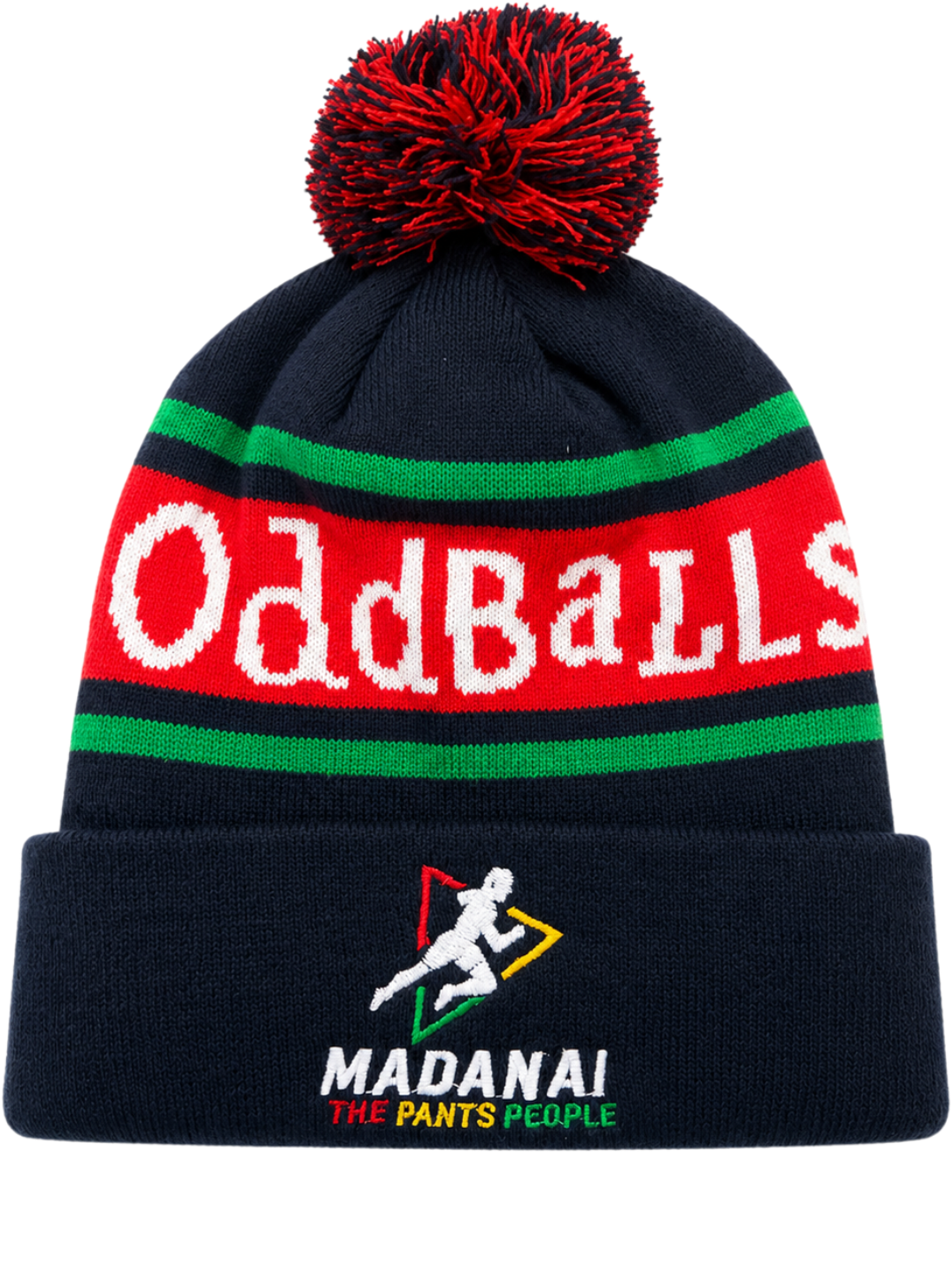 OddBalls X Madanai - The Pants People | Blue | Red | Green - Bobble Hat