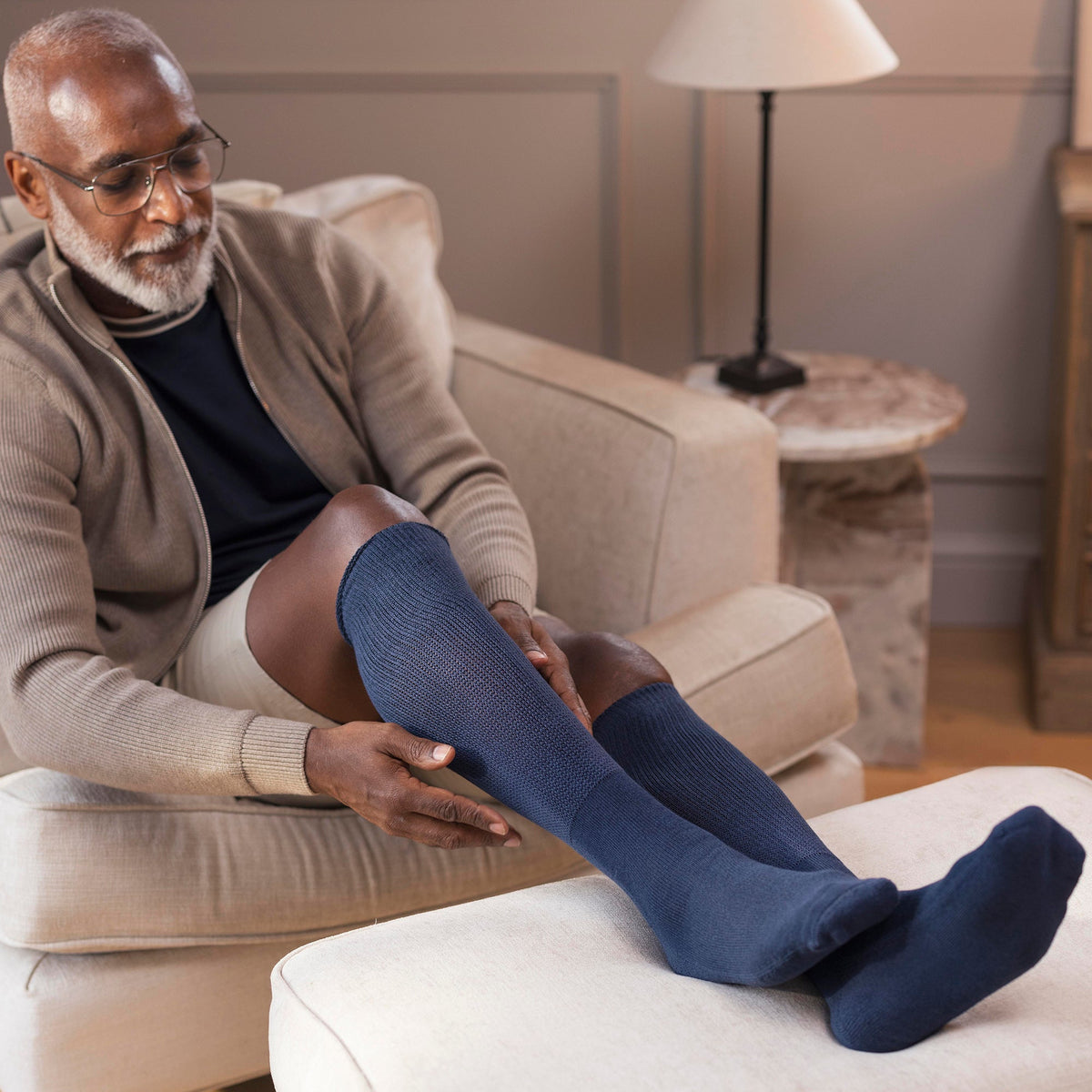 3 Pack Knee High Soft Bamboo Diabetic Socks
