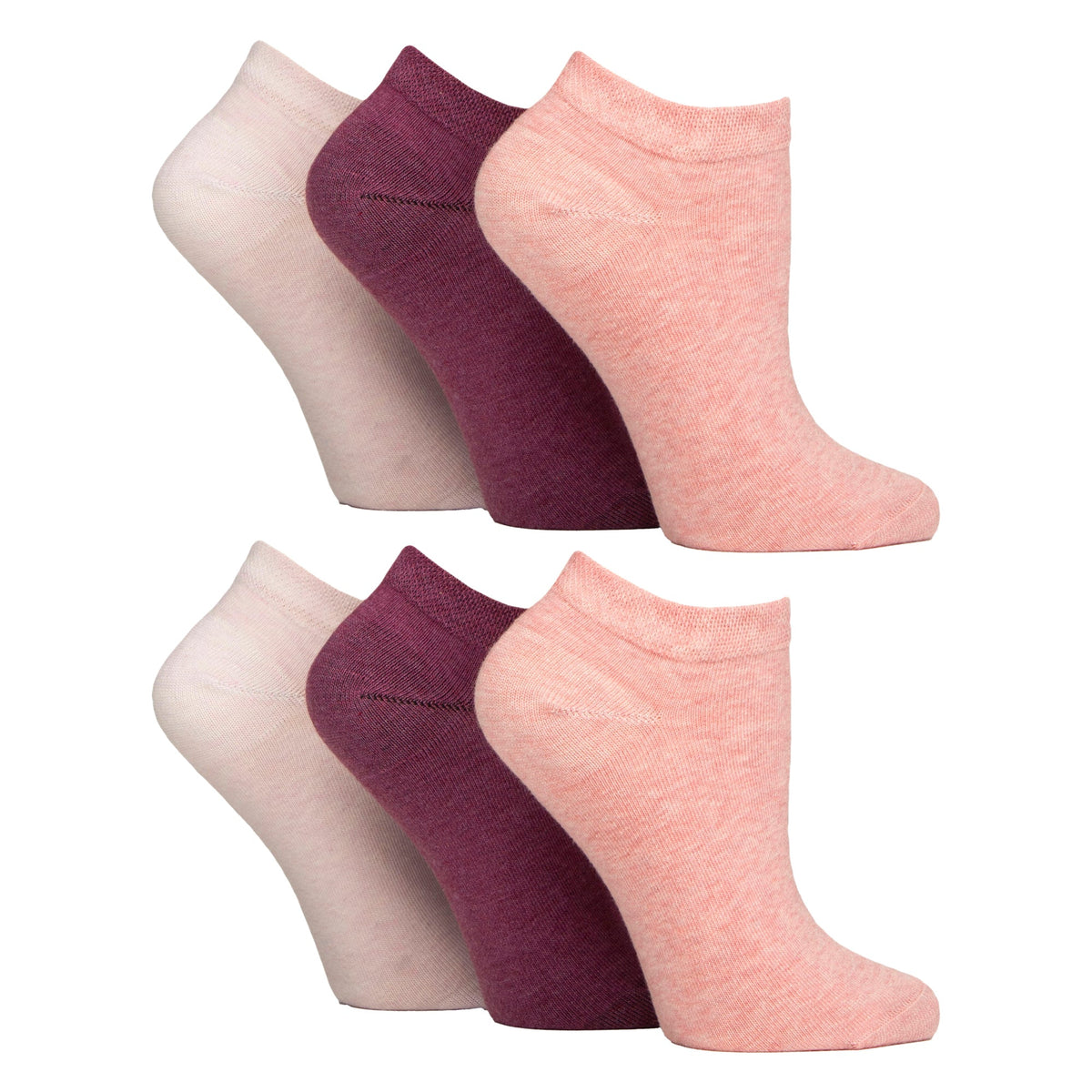6 Pack Womens Diabetic Trainer Socks | Extra Wide Socks for Swollen Feet