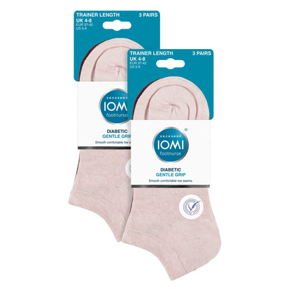 6 Pack Womens Diabetic Trainer Socks | Extra Wide Socks for Swollen Feet