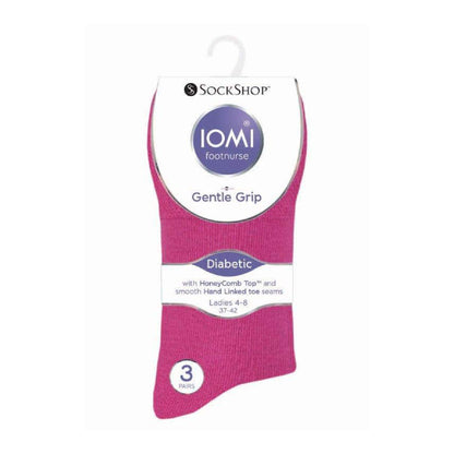 6 Pack Ladies Non Elastic Cotton Diabetic Socks with Seamless Toe