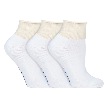 3 Pack Extra Wide Cotton Low Cut Ankle Diabetic Socks