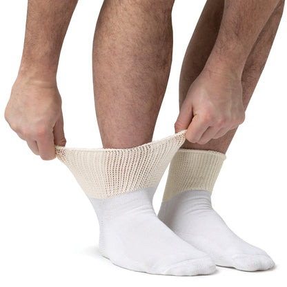 3 Pack Extra Wide Cotton Low Cut Ankle Diabetic Socks