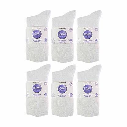 12 Pairs Ladies Diabetic Bamboo Socks | Non Elastic Gentle Grip Top Socks