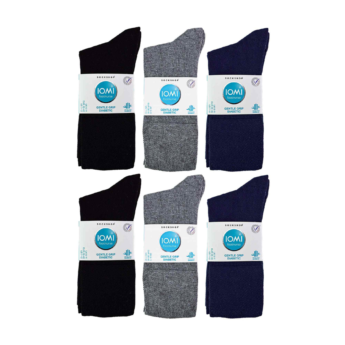 2 Pack Mens Diabetic Bamboo Extra Wide  NON ELASTIC Socks