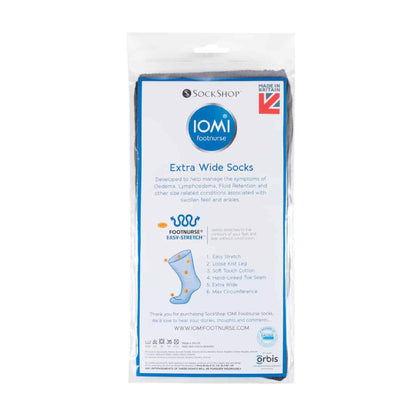 1 Pack Extra Wide Loose Fit Cotton Oedema Socks for Swollen Ankles