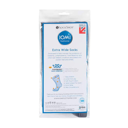 1 Pack Extra Wide Loose Fit Cotton Oedema Socks for Swollen Ankles