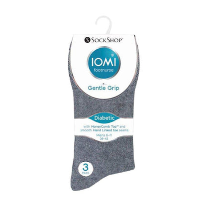 6 Pack Men’s Non-Elastic Cotton Diabetic Socks with Seamless Toe