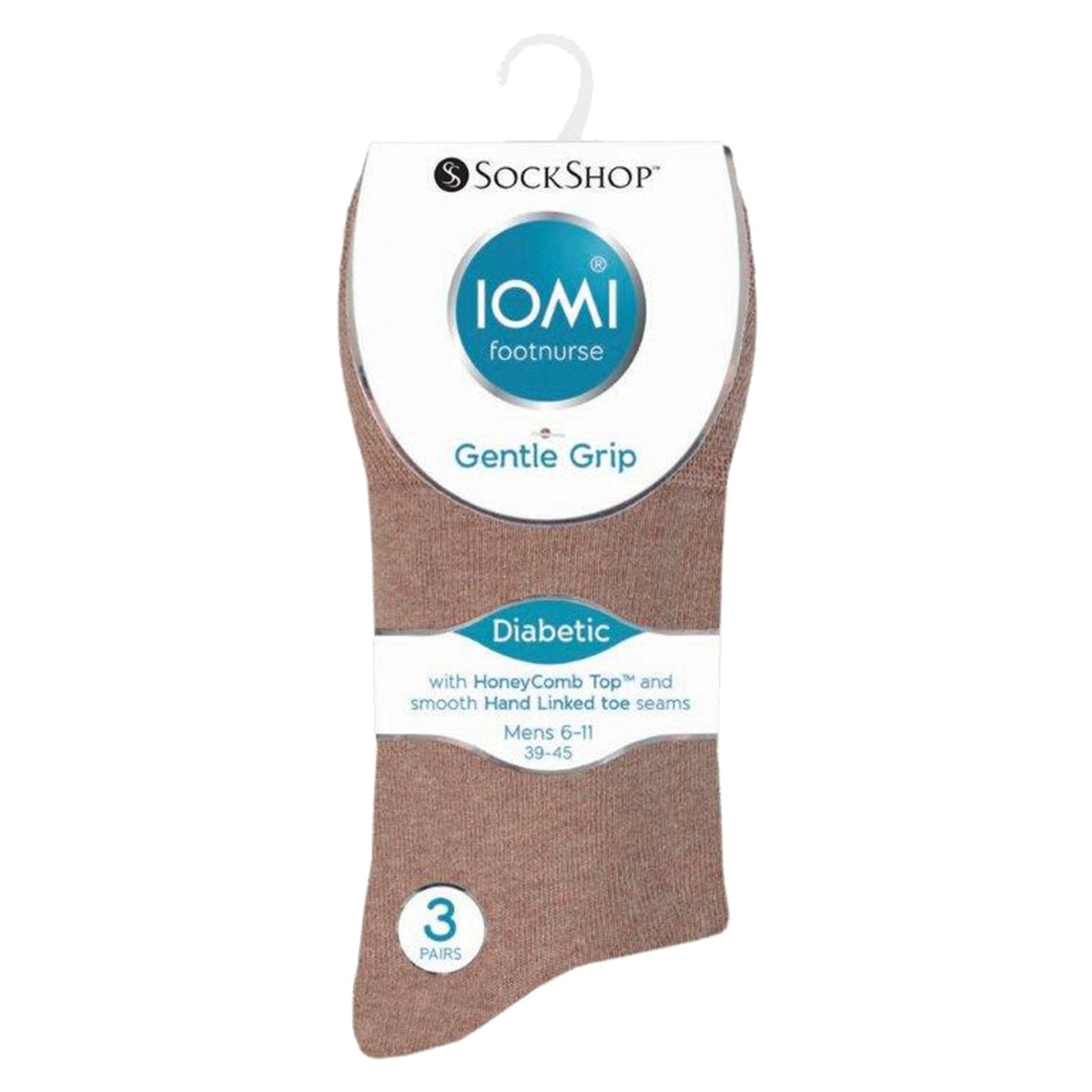 6 Pack Men’s Non-Elastic Cotton Diabetic Socks with Seamless Toe