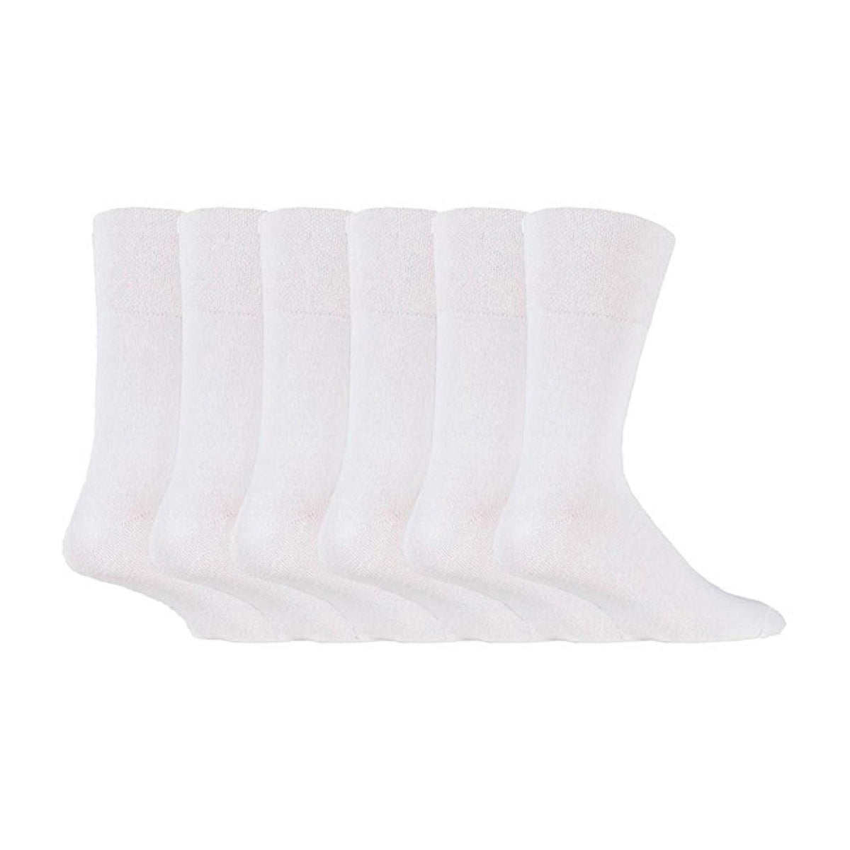 6 Pack Men’s Non-Elastic Cotton Diabetic Socks with Seamless Toe