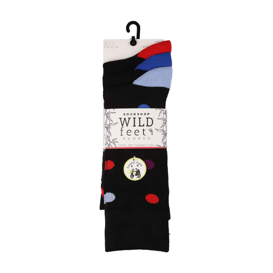 3 Pack Mens Colourful Modern Patterned Bamboo Dress Socks