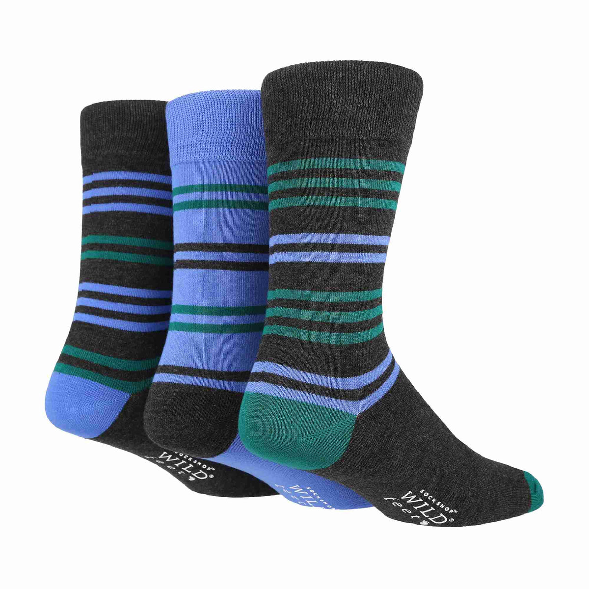 3 Pack Mens Colourful Modern Patterned Bamboo Dress Socks