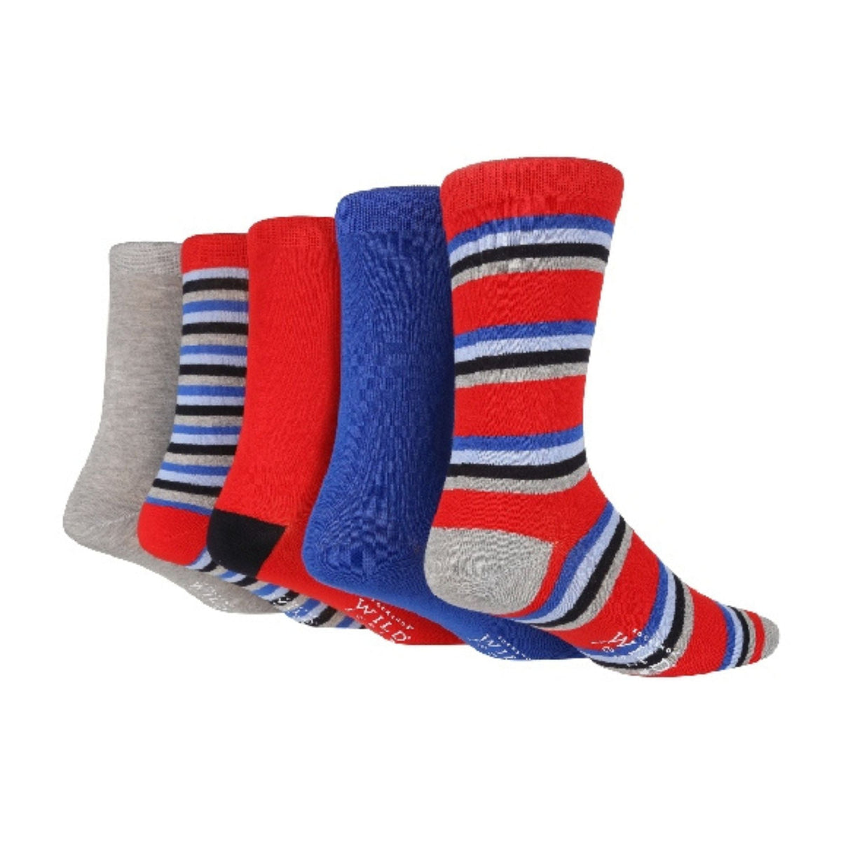 5 Pack Mens Colourful Striped Patterned Bamboo Dress Socks