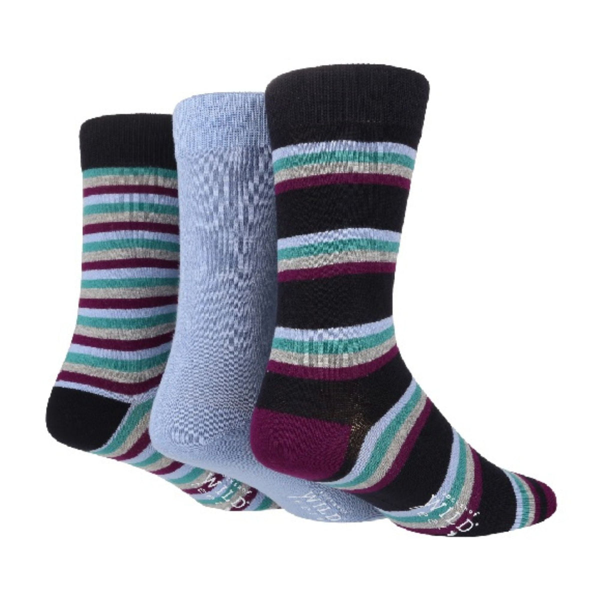 5 Pack Mens Colourful Striped Patterned Bamboo Dress Socks