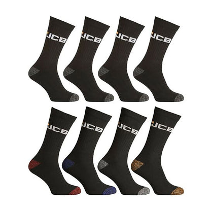 8 Pack Mens Cotton Ultimate Work Socks for Safety Boots