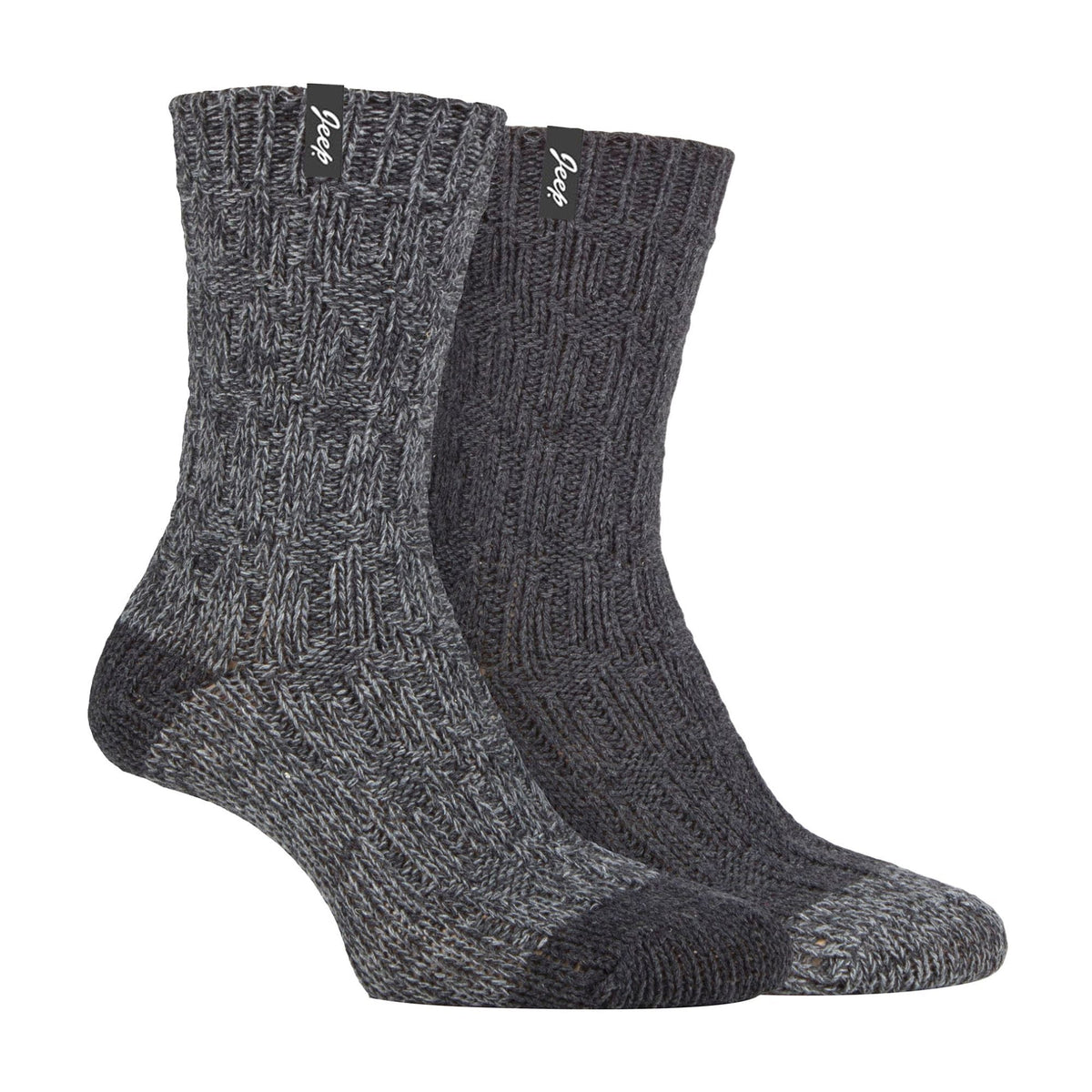Women's 2-Pack Wool Outdoor Boot Socks | Ribbed Hiking Knit Socks