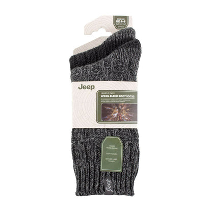 Women's 2-Pack Wool Outdoor Boot Socks | Ribbed Hiking Knit Socks