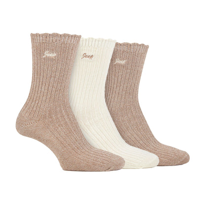 2 Pack Ladies Turn Cuff Boot Socks | Performance Polyester Walking Socks