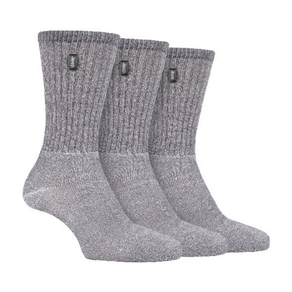 3 Pack Mens Vintage Cotton Cushioned Socks for Hiking Boots