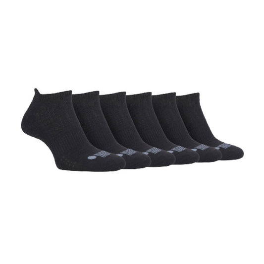 6 Pack Mens Cotton Cushioned Sport Ankle Trainer Socks for Running