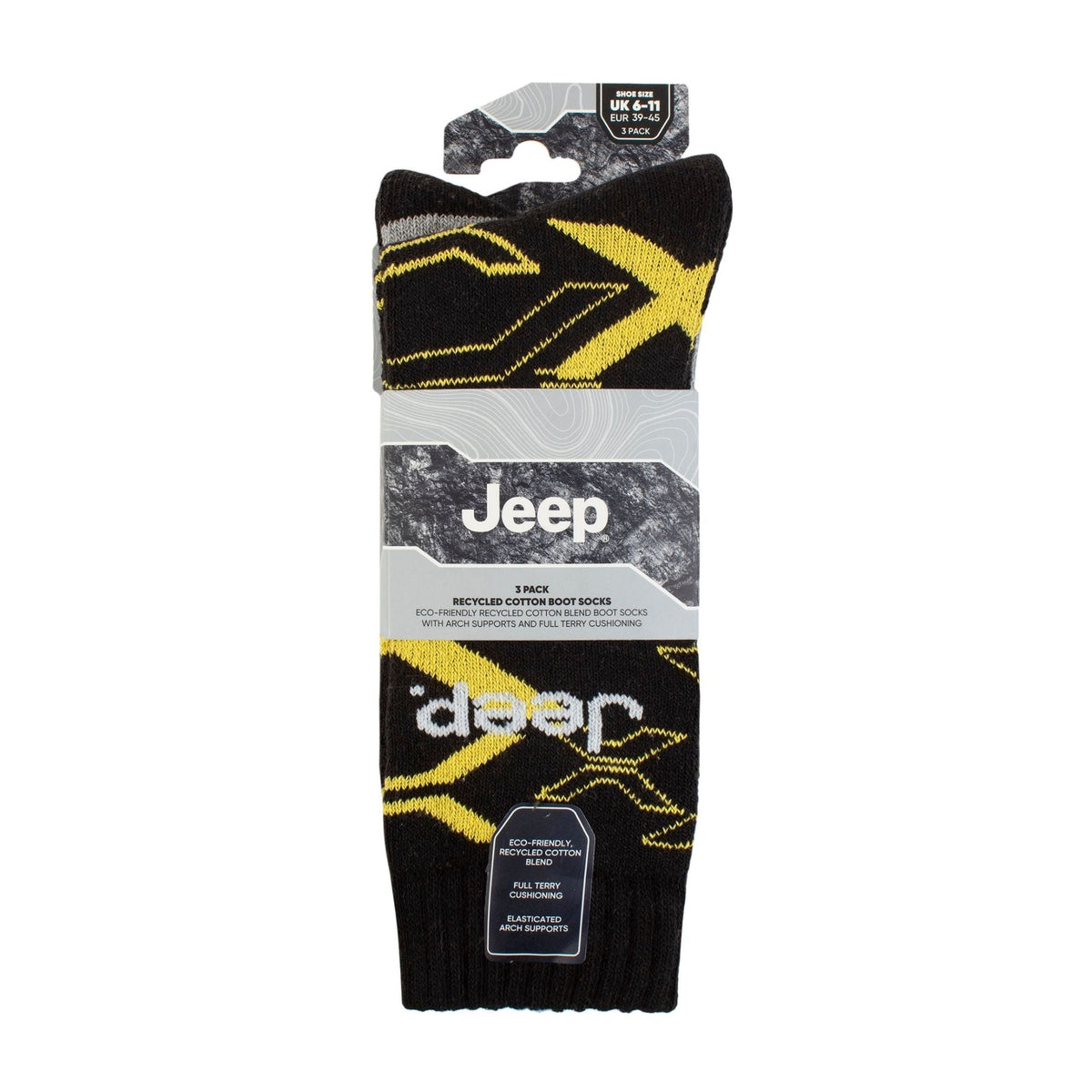 Men's Camo Boot Socks - Cushioned Anti-Blister Camouflage Socks