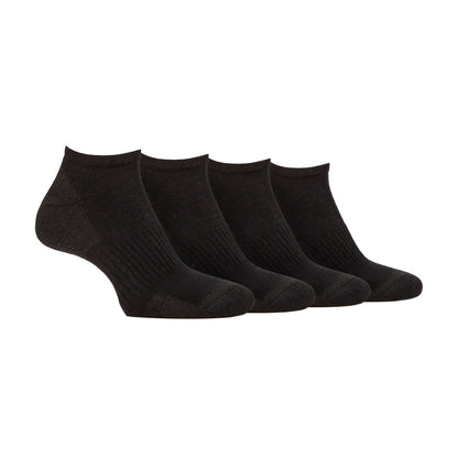 Men's Breathable Cushioned Low Cut Trainer Socks - Pack of 4