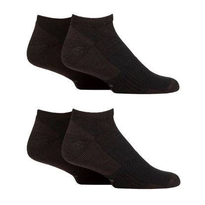 Men's Breathable Cushioned Low Cut Trainer Socks - Pack of 4
