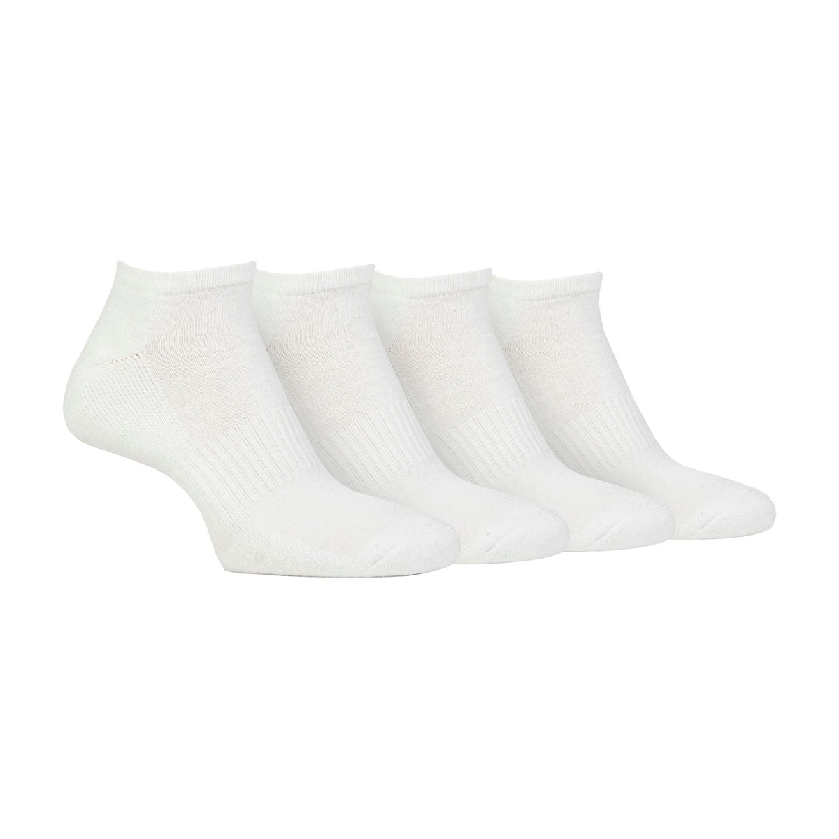 Men's Breathable Cushioned Low Cut Trainer Socks - Pack of 4