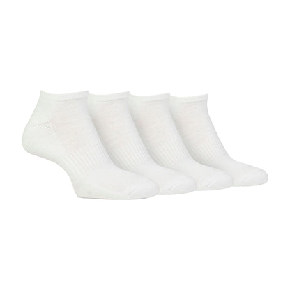 Men's Breathable Cushioned Low Cut Trainer Socks - Pack of 4
