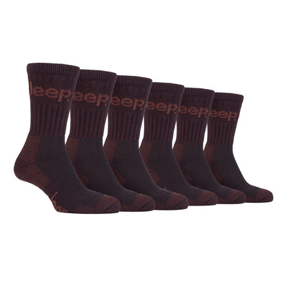 Mens Luxury Cushioned Cotton Hiking Socks (Multipack Options)